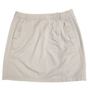 Carolina Blues Size 10 Lightweight Tan 100% Cotton Jean Mini Skirt